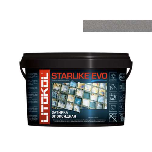 Эпоксидная затирочная смесь STARLIKE EVO, ведро, 1 кг, Оттенок S.115 Grigio Seta – ТСК Дипломат